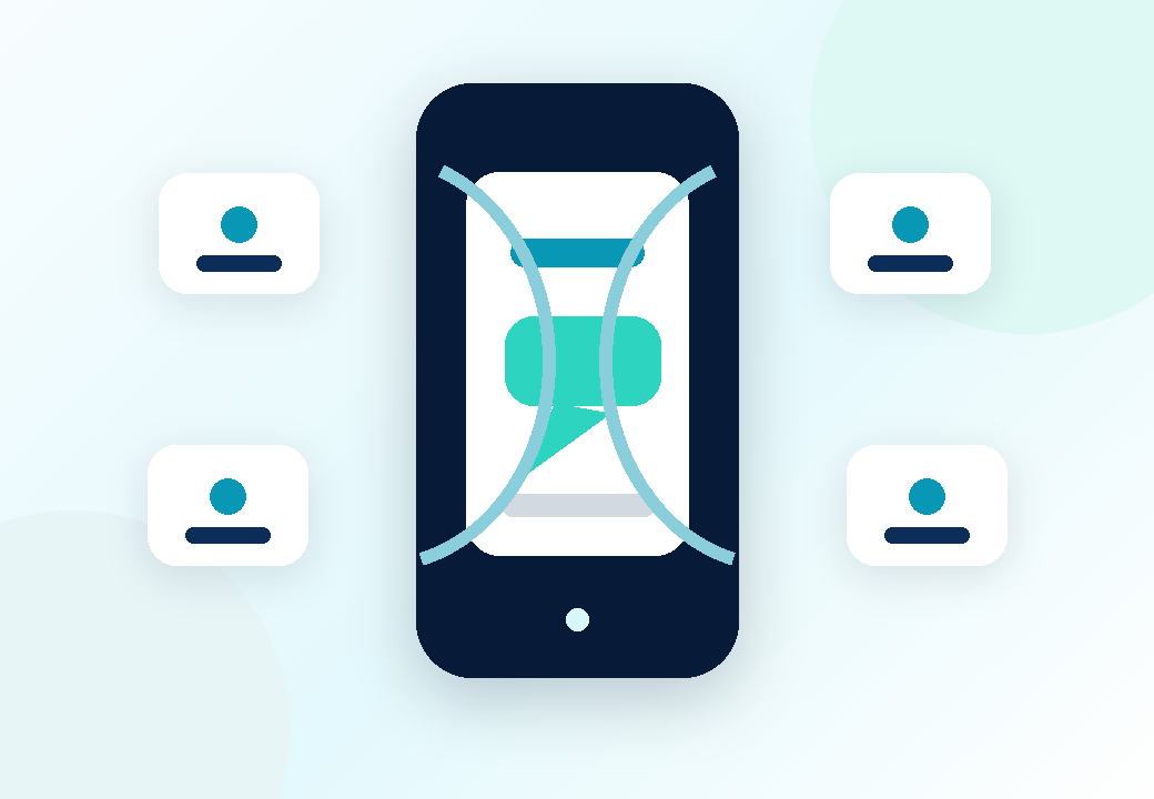 Bulk SMS messaging illustration